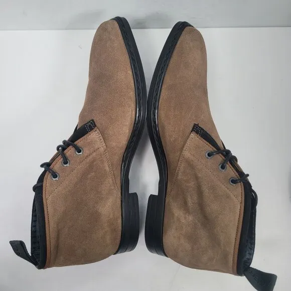 Karl Lagerfeld Men's Brown Leather Lace-Up Ankle Boots US Size 13 EU 46
