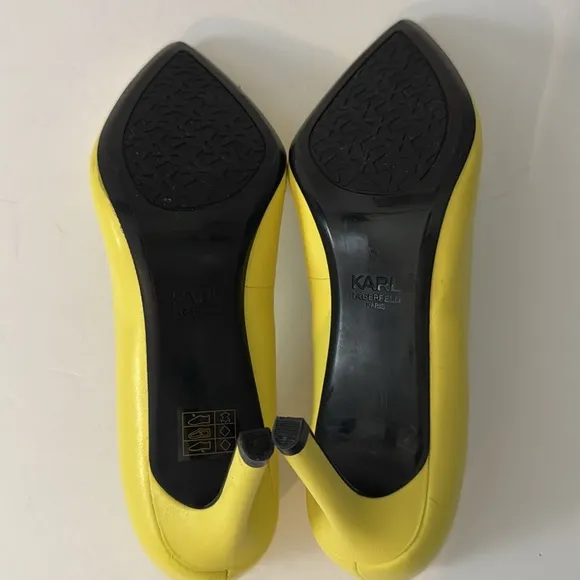 Karl Lagerfeld Size 7M/A22 glora Elegant Yellow Women's Heels Office Siren