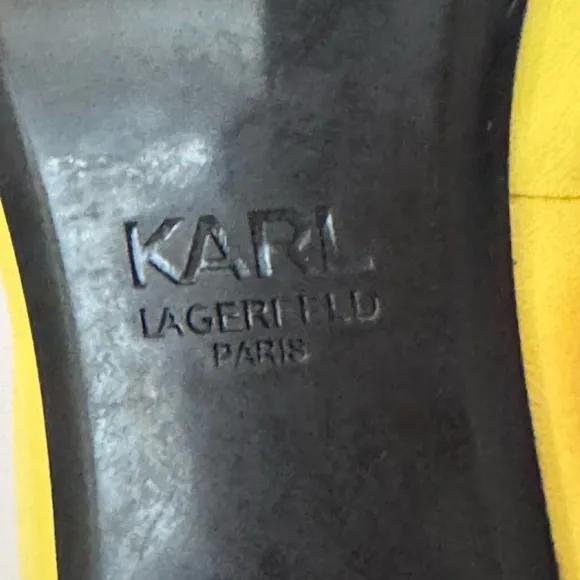 Karl Lagerfeld Size 7M/A22 glora Elegant Yellow Women's Heels Office Siren