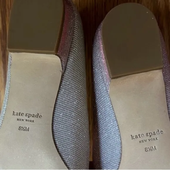 Kate Spade Canvas Glitter Accents Mary Jane Flats
