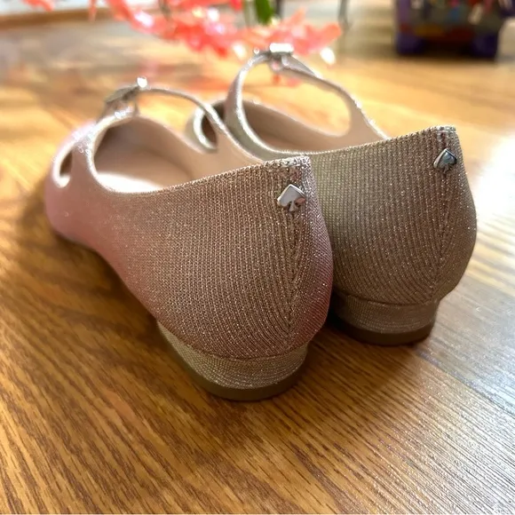 Kate Spade Canvas Glitter Accents Mary Jane Flats