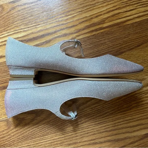 Kate Spade Canvas Glitter Accents Mary Jane Flats