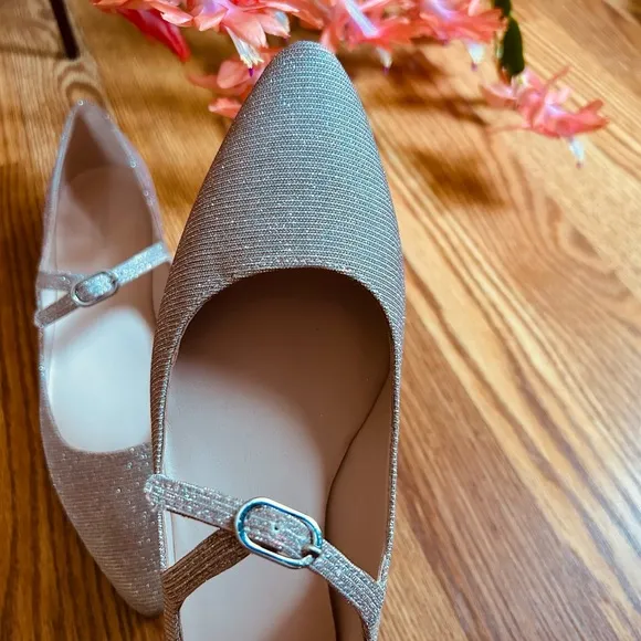 Kate Spade Canvas Glitter Accents Mary Jane Flats