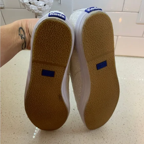 Kate spade glitter keds 7.5! Wedding shoes!