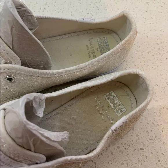 Kate spade glitter keds 7.5! Wedding shoes!