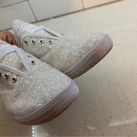 Kate spade glitter keds 7.5! Wedding shoes!