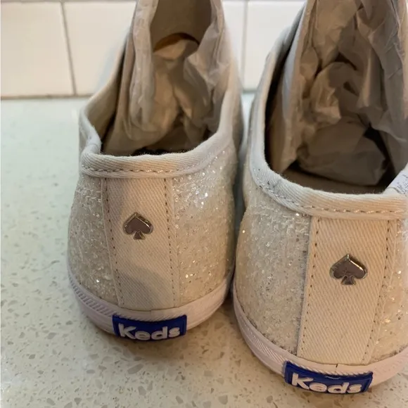 Kate spade glitter keds 7.5! Wedding shoes!