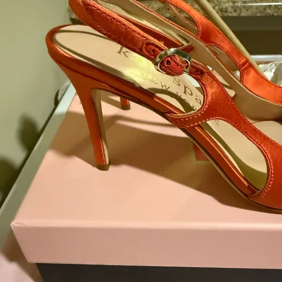 kate spade Orange Satin Women's Shoes