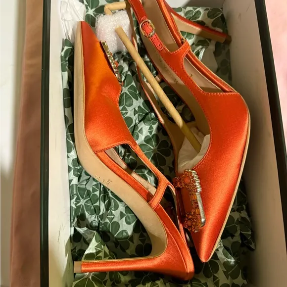 kate spade Orange Satin Women's Shoes
