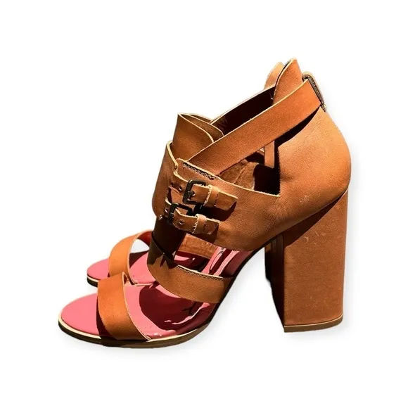 Kelsi Dagger | Gina Brown Vachetta Belted Cutout Strappy Sandals