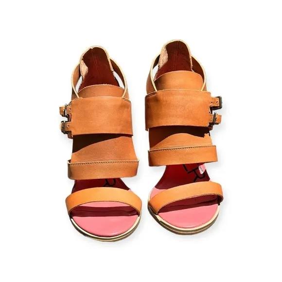 Kelsi Dagger | Gina Brown Vachetta Belted Cutout Strappy Sandals