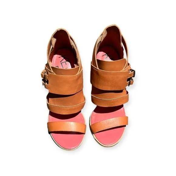 Kelsi Dagger | Gina Brown Vachetta Belted Cutout Strappy Sandals