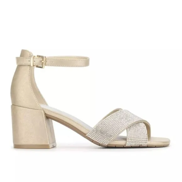 Kenneth Cole Reaction Women's Mix X-Band Jewel Heeled Sandal Platform