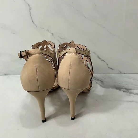 KLUB NICO Leather Laser Scroll Cut Heels