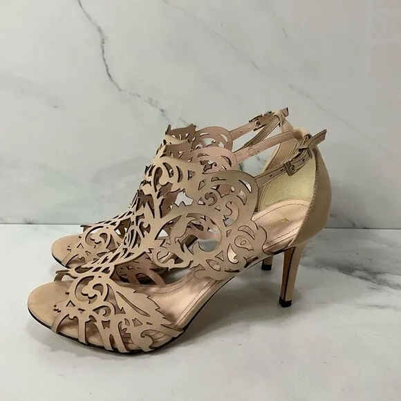 KLUB NICO Leather Laser Scroll Cut Heels