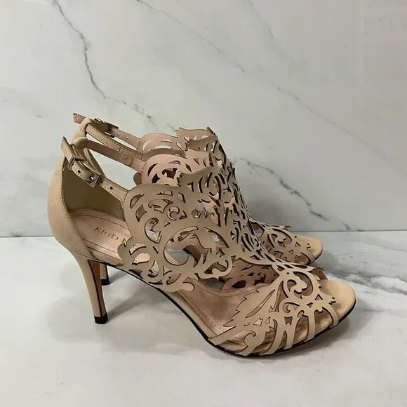 KLUB NICO Leather Laser Scroll Cut Heels