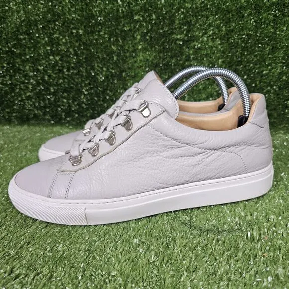 KOIO Gavia Gray‎ Leather Low Top Lace Up Shoes Women Size EU 39 US 9