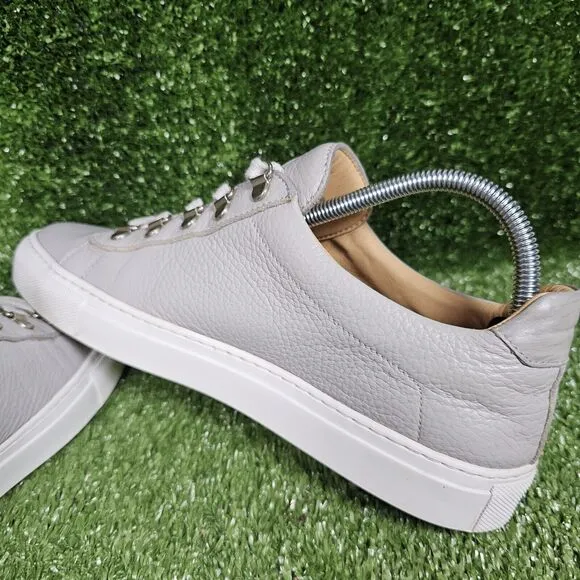 KOIO Gavia Gray‎ Leather Low Top Lace Up Shoes Women Size EU 39 US 9