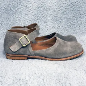 Kork-Ease Bellota Womens Size 7 Mary Jane Flats Taupe Suede Buckle Strap Shoes
