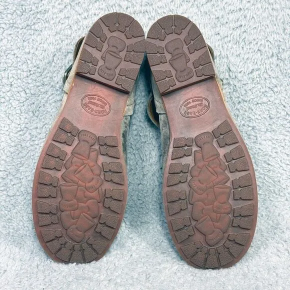 Kork-Ease Bellota Womens Size 7 Mary Jane Flats Taupe Suede Buckle Strap Shoes