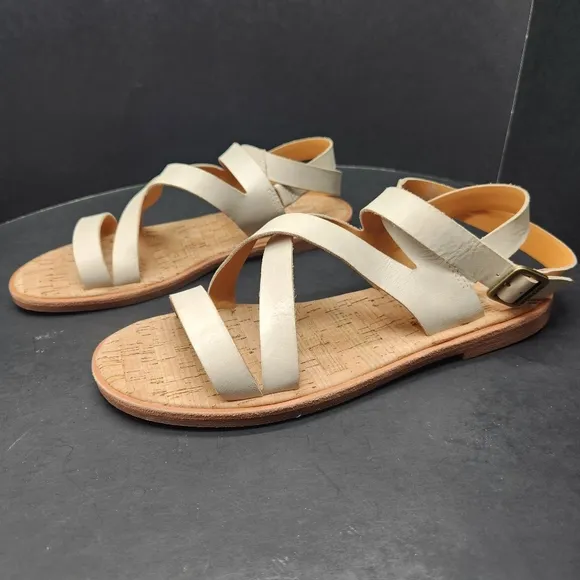 Kork Ease sandals women's 9M cream leather Bryleigh ankle strappy summer new$120
