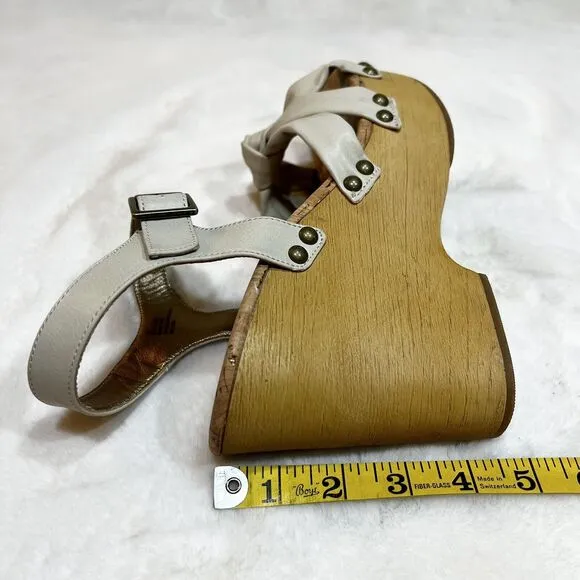 Korks Dawson Wedge Sandals Off White Strappy Women’s Sz 11