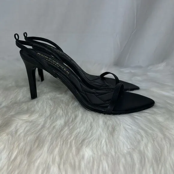 Kurt Geiger Shoreditch Black Leather Slingback NO ANKLE STRAP Sz 41.5/US 10.5