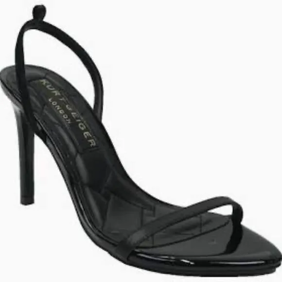 Kurt Geiger Shoreditch Black Leather Slingback NO ANKLE STRAP Sz 41.5/US 10.5