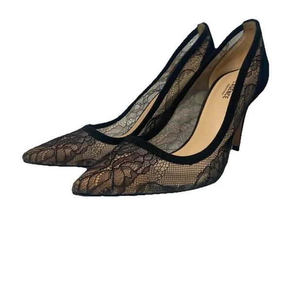 L’AGENCE Simone Lace Pump Black Size 39 Heels Classic Office Party Date Wedding