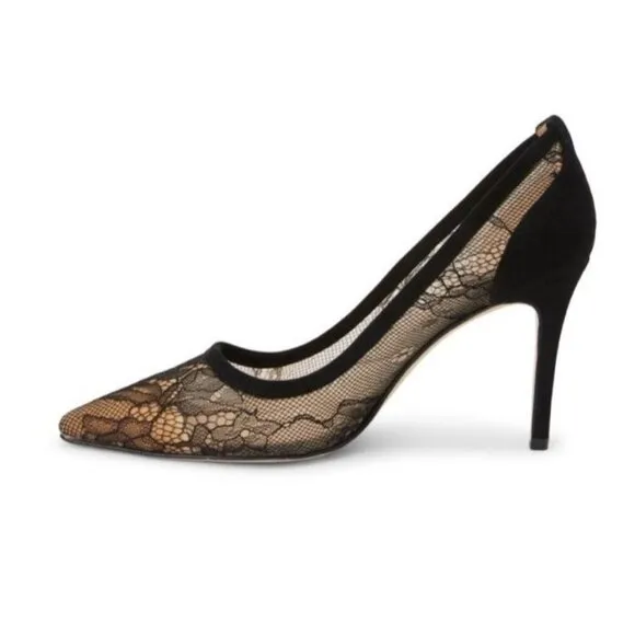 L’AGENCE Simone Lace Pump Black Size 39 Heels Classic Office Party Date Wedding