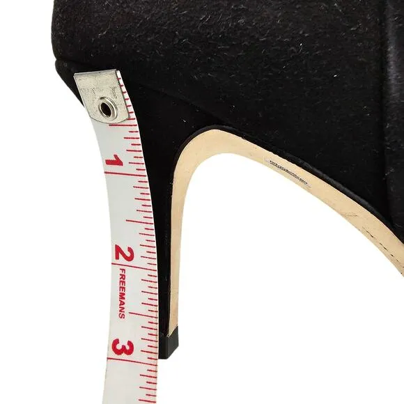 Larroude Mini Kate Suede Heel Boot Size 8.5 Ankle Zip Bootie Black