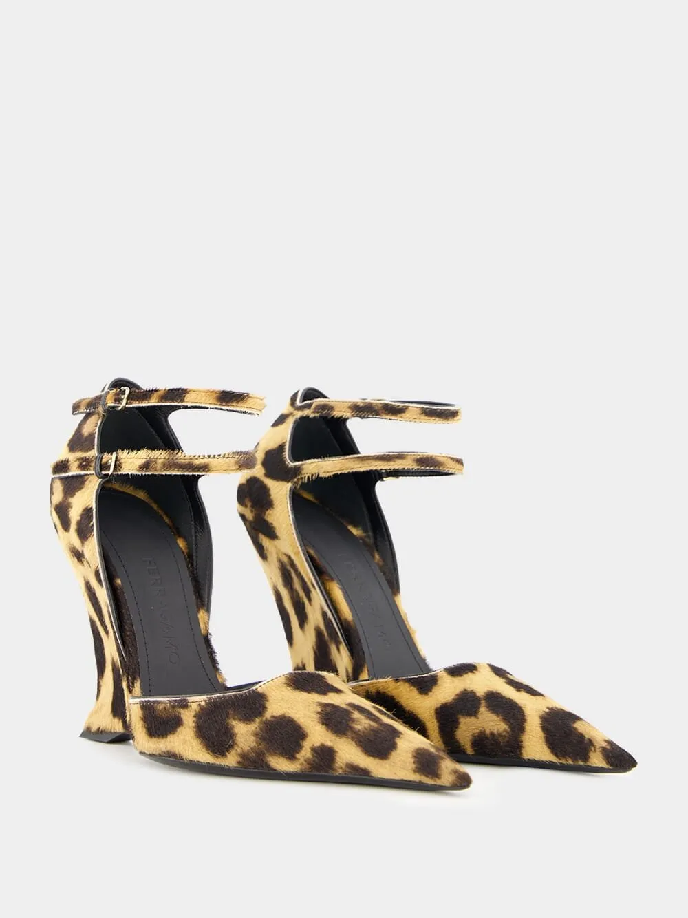 Leopard-Print Wedge Pumps