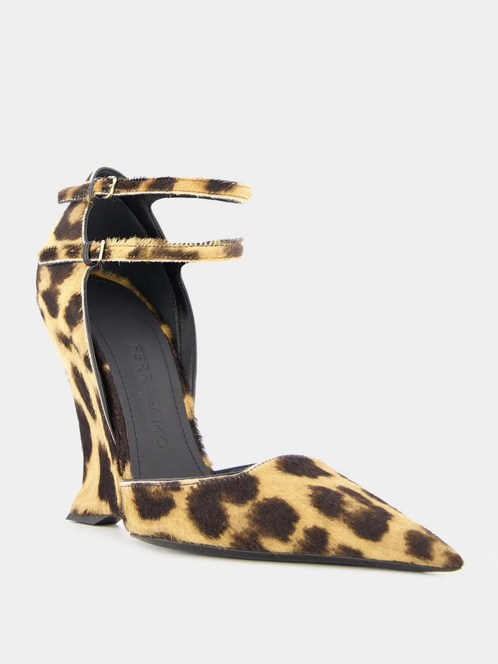 Leopard-Print Wedge Pumps