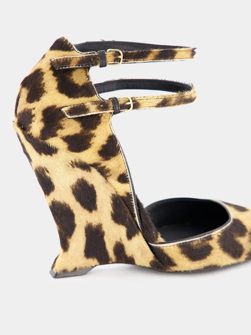 Leopard-Print Wedge Pumps