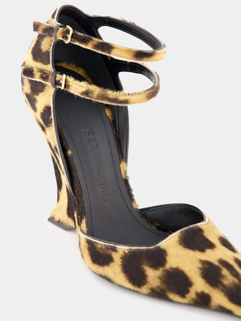 Leopard-Print Wedge Pumps
