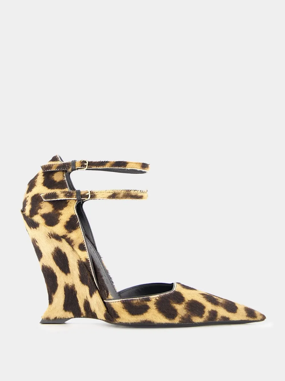 Leopard-Print Wedge Pumps