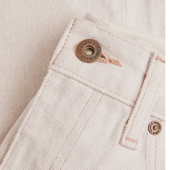 LEVIS Made &amp; crafted Column Jeans High-rise sand Japanese denim Straight leg 32”