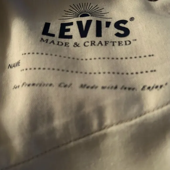 LEVIS Made &amp; crafted Column Jeans High-rise sand Japanese denim Straight leg 32”