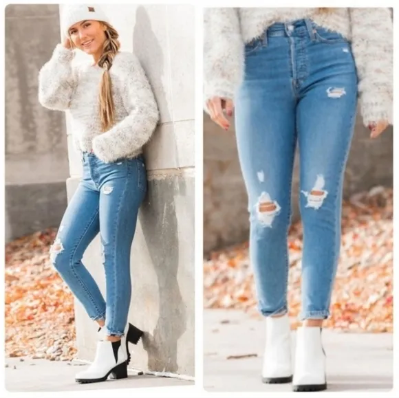 Levi's WEDGIE High Rise Skinny Jeans Size 24 25