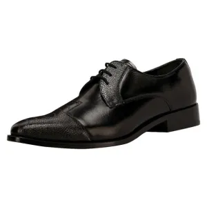 LIBERTYZENO Men's Black Lace-Up Shoes