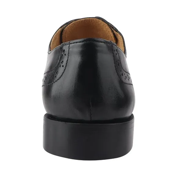 LIBERTYZENO Mens Black Leather Oxford Style Dress Shoes