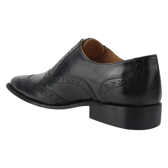 LIBERTYZENO Mens Black Leather Oxford Style Dress Shoes