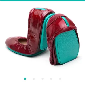LIKE NEW! Tieks Flats by Gavrieli in Color Ruby Red Patent - Size Women’s 7
