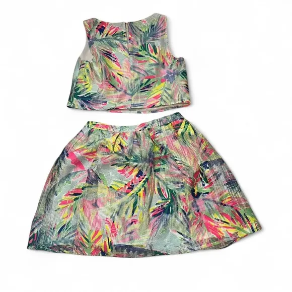 Lilly Pulitzer Hilah Set skirt and crop top Island Time. Size 0.