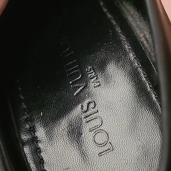 LOUIS VUITTON Black‎ Leather Sz 8.5 Lace Up Derby Mens Dress Shoes