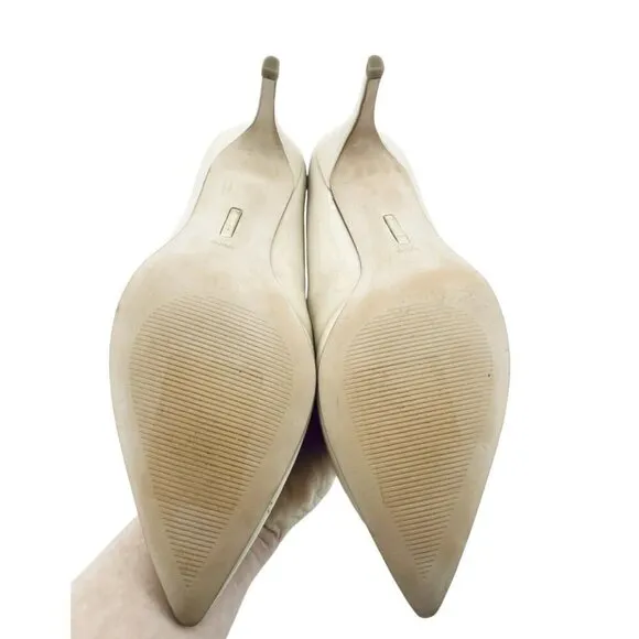 Louise Et Cie Pumps Jordyna Beige Patent Leather Heels Kitten Heel SZ 10