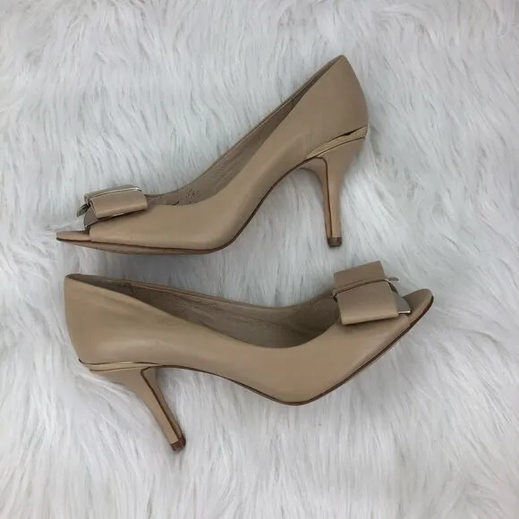 Louise et Cie Leather Nadia Peep Toe Heels