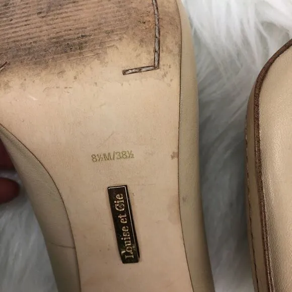 Louise et Cie Leather Nadia Peep Toe Heels
