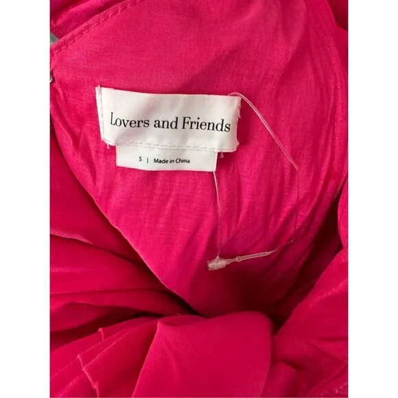 Lovers And Friends Ruffle Off The Shoulder Nikolina Ruched Dress Small $168