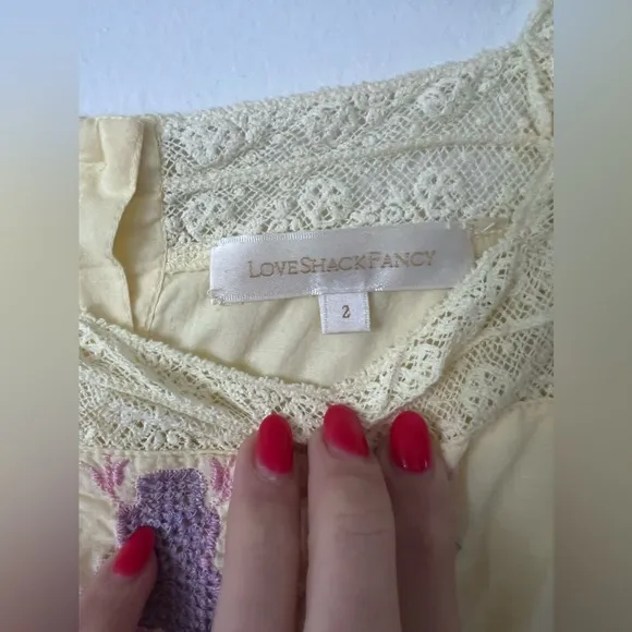 LoveShackFancy Freja Mini Dress Size 2